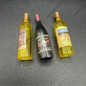 Miniature Dollhouse 3 Wine Bottle Decor